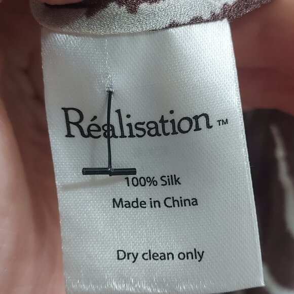 Realisation Par Brown Zebra Animal The Gia Maxi Silk Dress - Picture 9 of 10